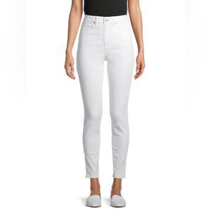 No Boundaries Juniors’ White High Rise Cotton Blend Skinny Jeans Size 7